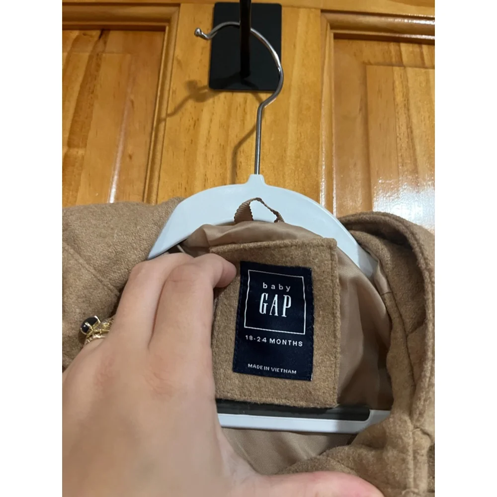BABY GAP Girls Toggle Classic Hooded Coat Brown Size 18-24 Months